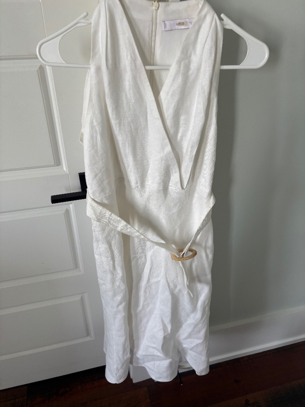 Mango Belt Linen Dress